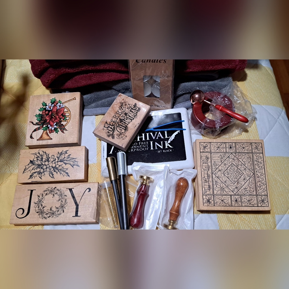Holiday Wooden Block Set &wax Melt Kit